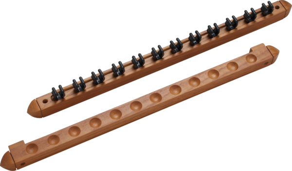 12 Cue Wall Rack w/ Clips